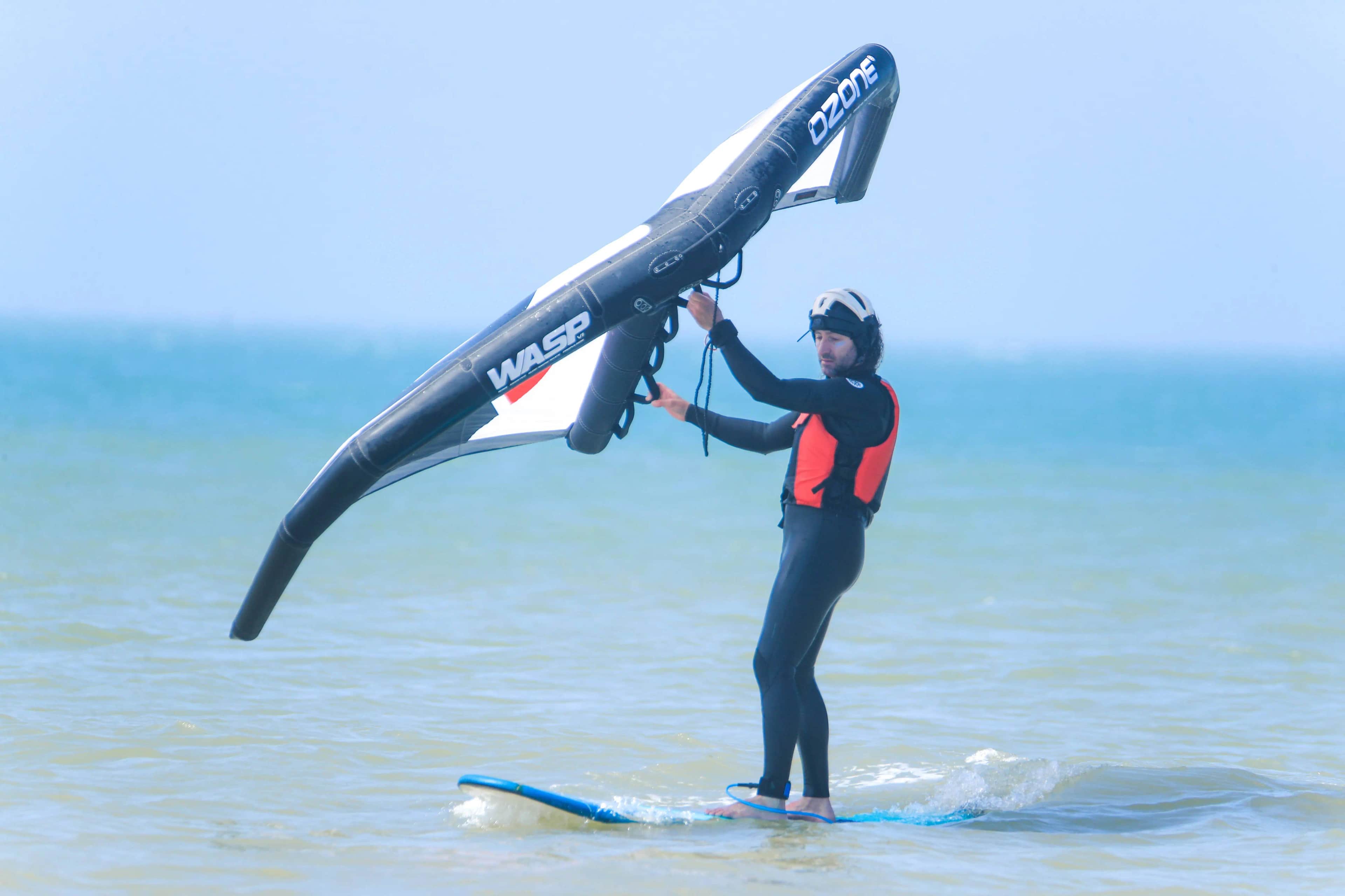 Kitesurf equipment setup