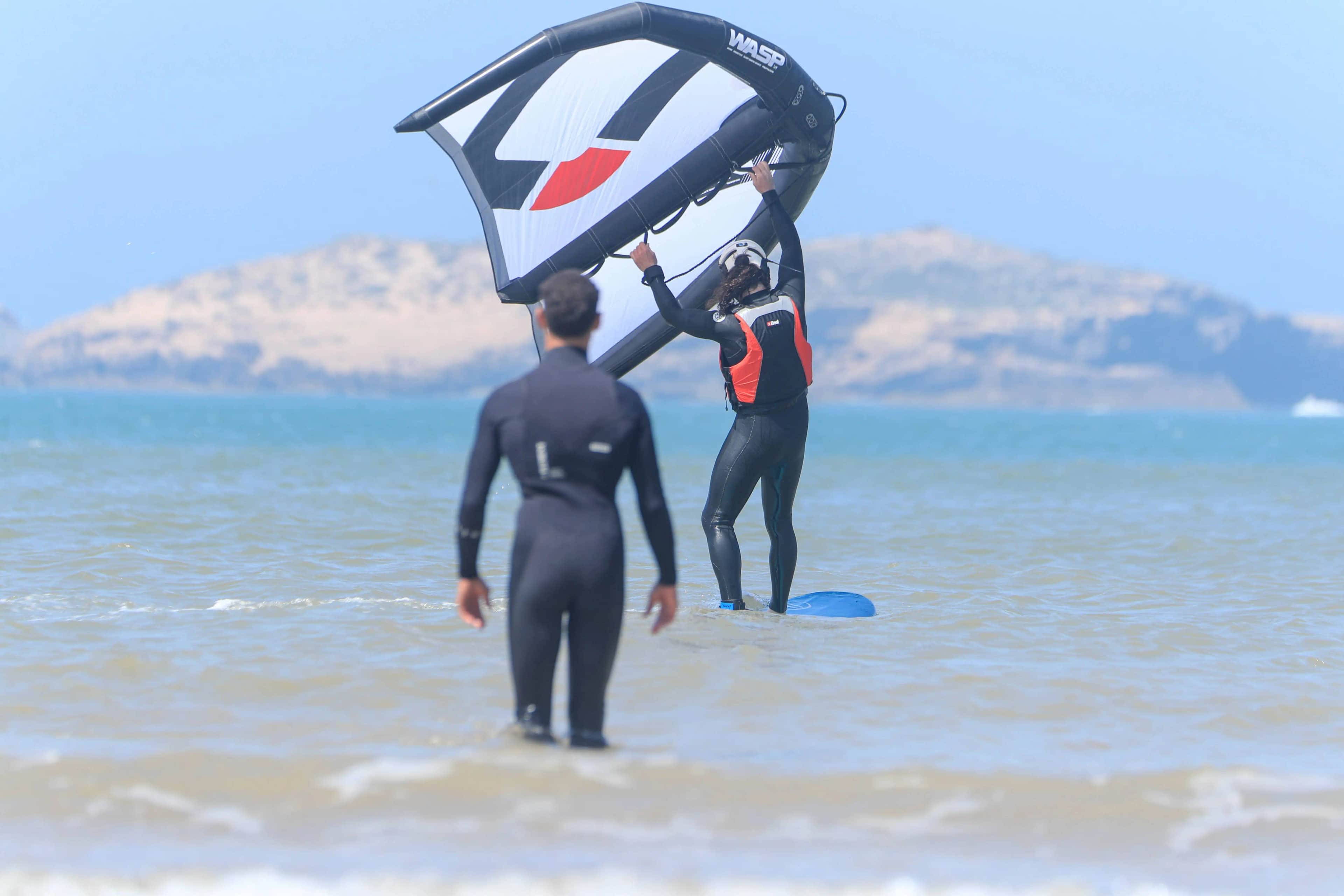 Kitesurf action shot