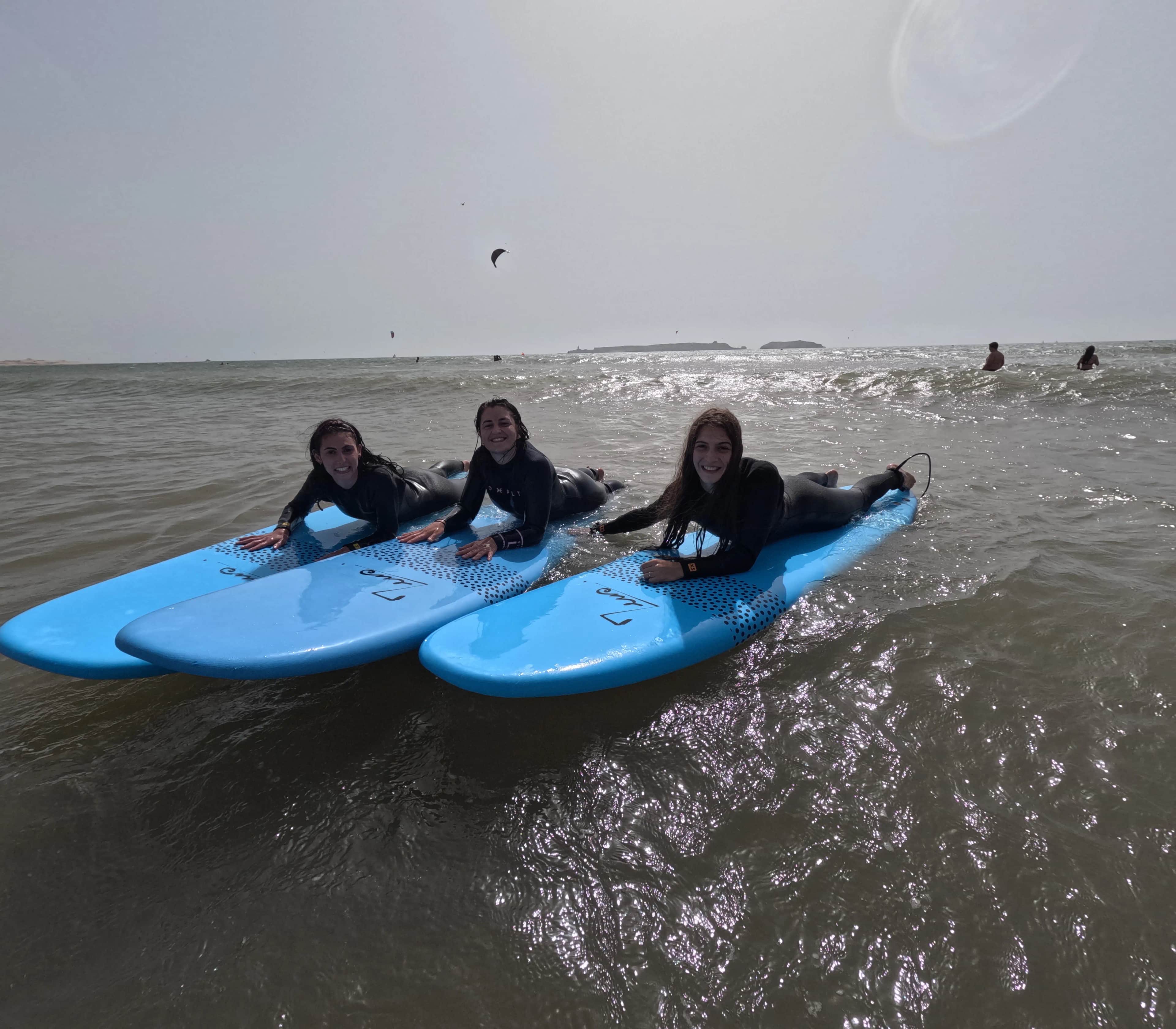 Surf lesson on the beach